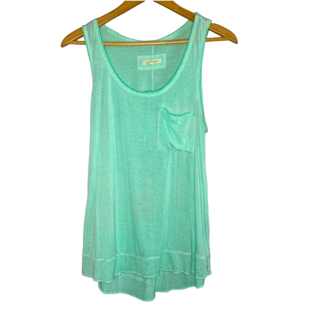 Anthropologie - Pure + Good Turquoise Luna Pocket Tank